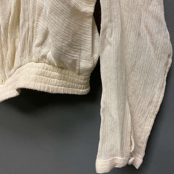 Free People Cream Crochet Detail Boho Crop Top XS - Picture 4 of 9